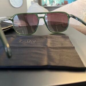 QUAY On The Fly Aviator Sunglasses